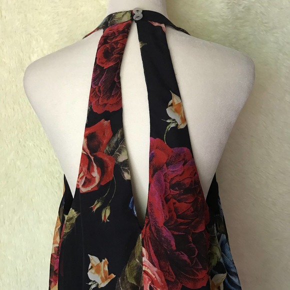 Show Me Your Mumu Womens Tess Tie Front Mini Dress Navy Floral Size Small - Picture 4 of 14